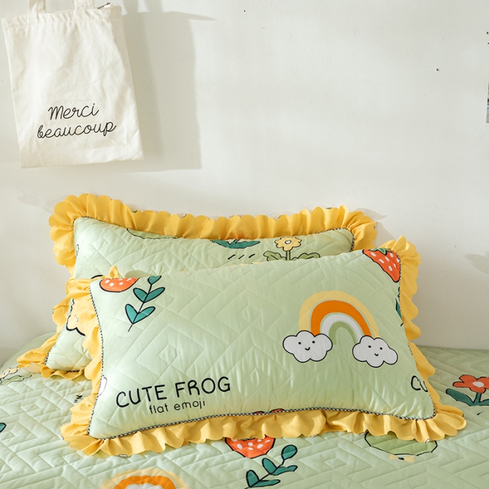 91家纺网 家纺一手货源 找家纺 纽缦 2020新款加厚磨毛夹棉床裙款四件套 童年乐园