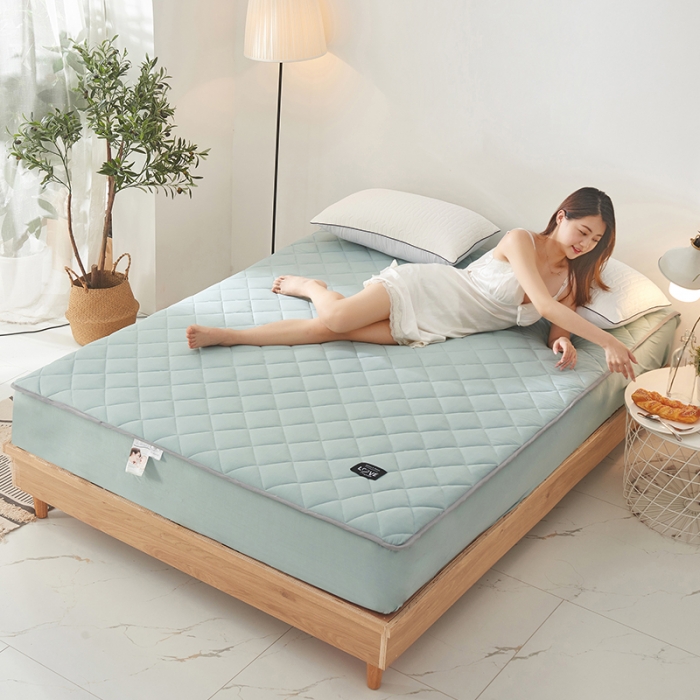 91家纺网 家纺一手货源 找家纺 （总）宅部落 2020针织棉纯加棉床笠夹棉床垫保护罩