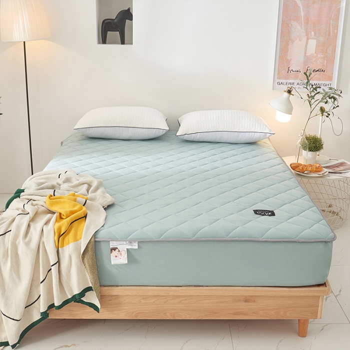 91家纺网 家纺一手货源 找家纺 （总）宅部落 2020针织棉纯加棉床笠夹棉床垫保护罩