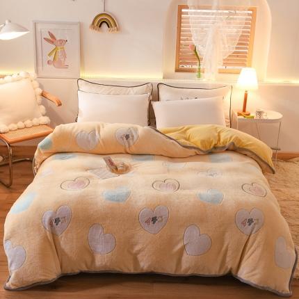 91家纺网 家纺一手货源 找家纺 （总）甜之梦 2025新款310g雪花绒单品包边被套