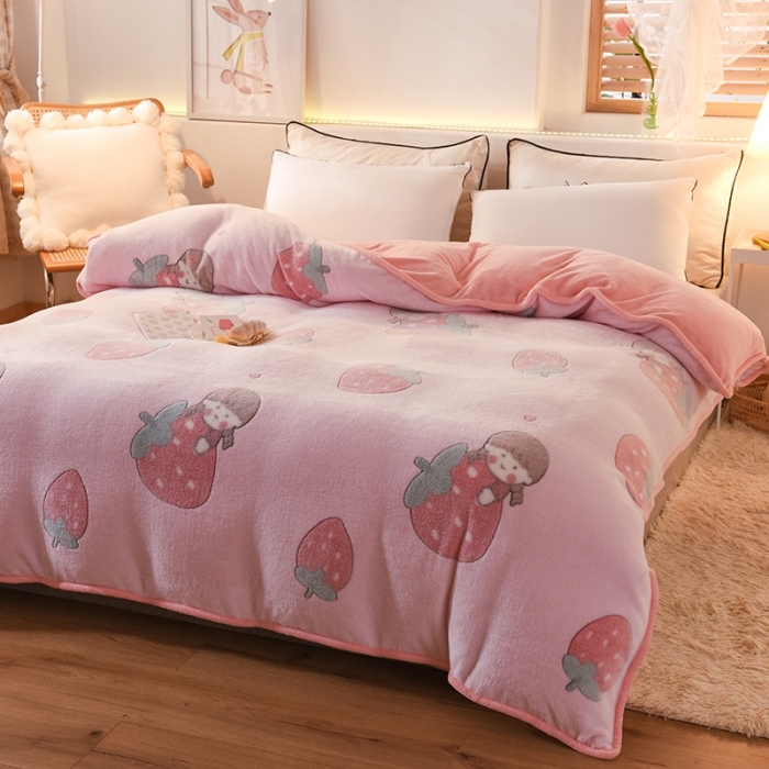 91家纺网 家纺一手货源 找家纺 （总）甜之梦 2025新款310g雪花绒单品包边被套