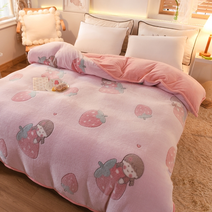 91家纺网 家纺一手货源 找家纺 （总）甜之梦 2025新款310g雪花绒单品包边被套