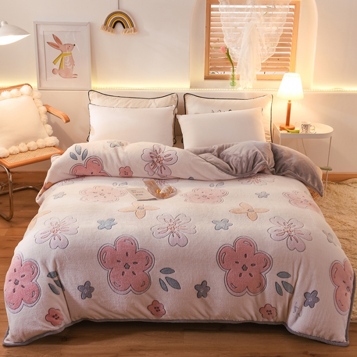 91家纺网 家纺一手货源 找家纺 甜之梦 2025新款310g雪花绒单品包边被套 锦上添花