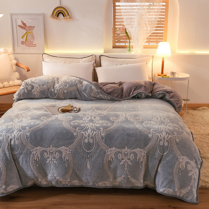 91家纺网 家纺一手货源 找家纺 甜之梦 2025新款310g雪花绒单品包边被套 欧式经典