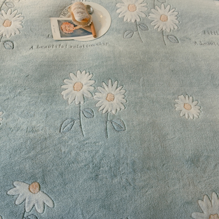 91家纺网 家纺一手货源 找家纺 甜之梦 2025新款310g雪花绒单品包边被套 浅绿之花