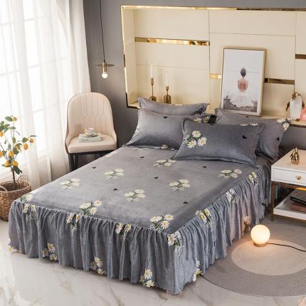 91家纺网 家纺一手货源 找家纺 （总）纽缦 2020新款绒单层床裙