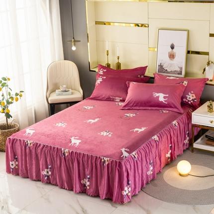 91家纺网 家纺一手货源 找家纺 （总）纽缦 2020新款绒单层床裙