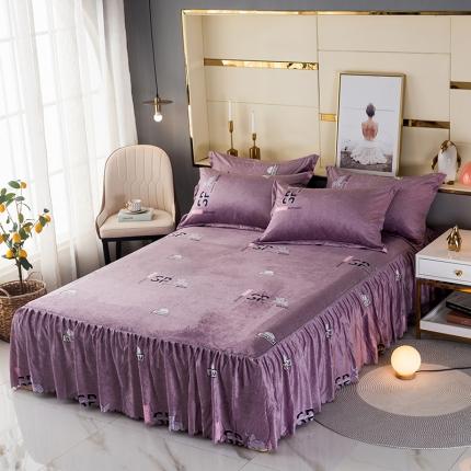 91家纺网 家纺一手货源 找家纺 （总）纽缦 2020新款绒单层床裙