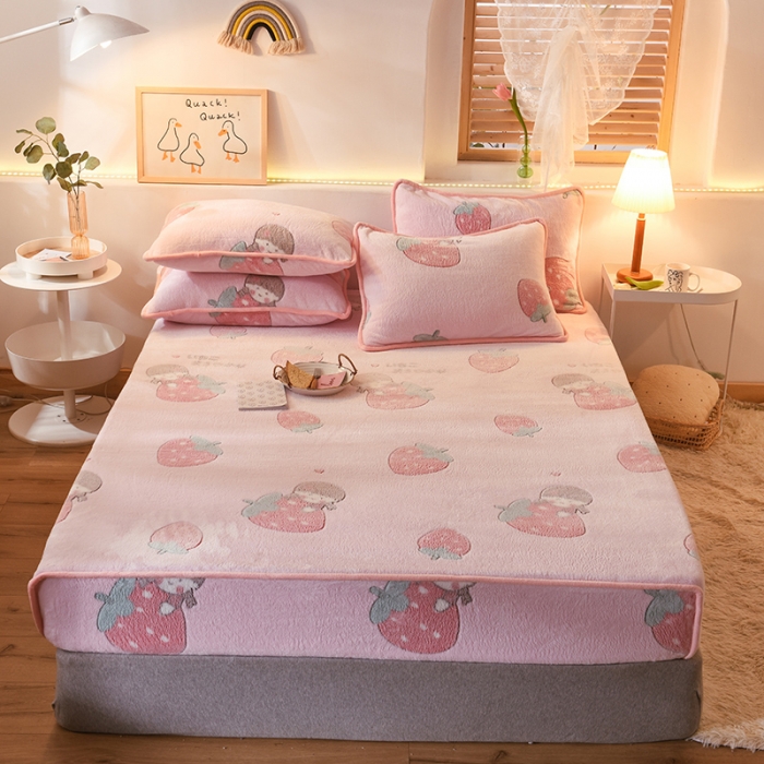 91家纺网 家纺一手货源 找家纺 （总）甜之梦 2025新款310g雪花绒单品床笠