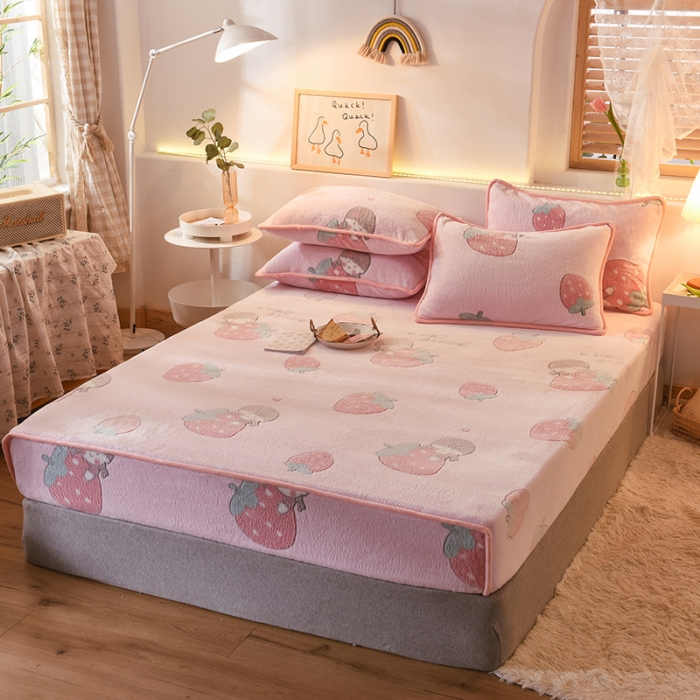 91家纺网 家纺一手货源 找家纺 （总）甜之梦 2025新款310g雪花绒单品床笠