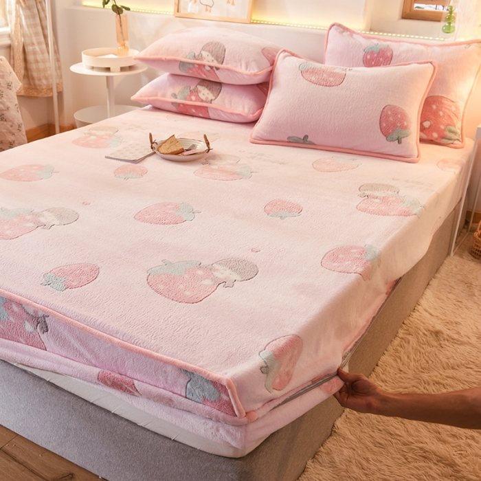 91家纺网 家纺一手货源 找家纺 （总）甜之梦 2025新款310g雪花绒单品床笠