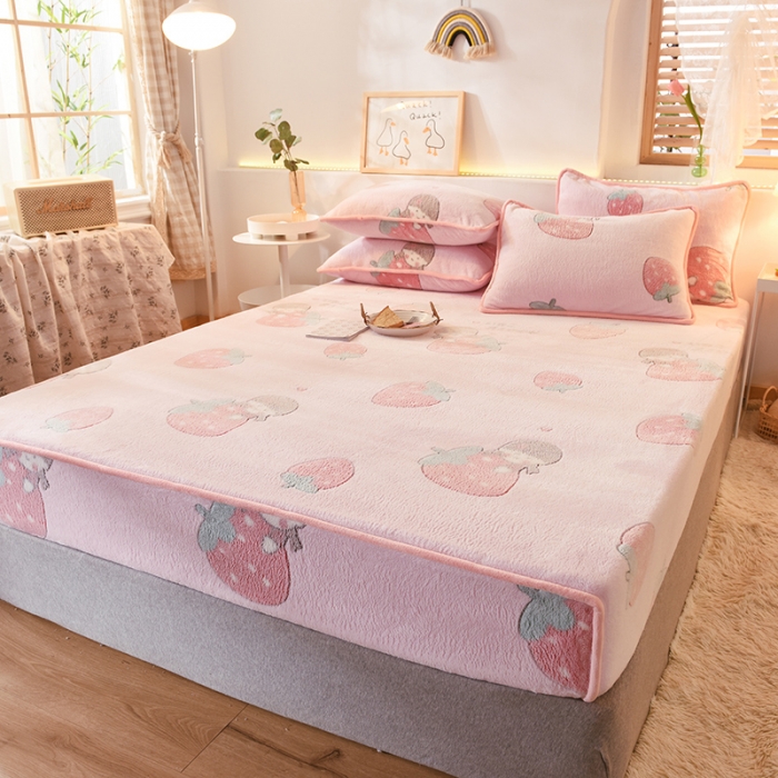 91家纺网 家纺一手货源 找家纺 （总）甜之梦 2025新款310g雪花绒单品床笠