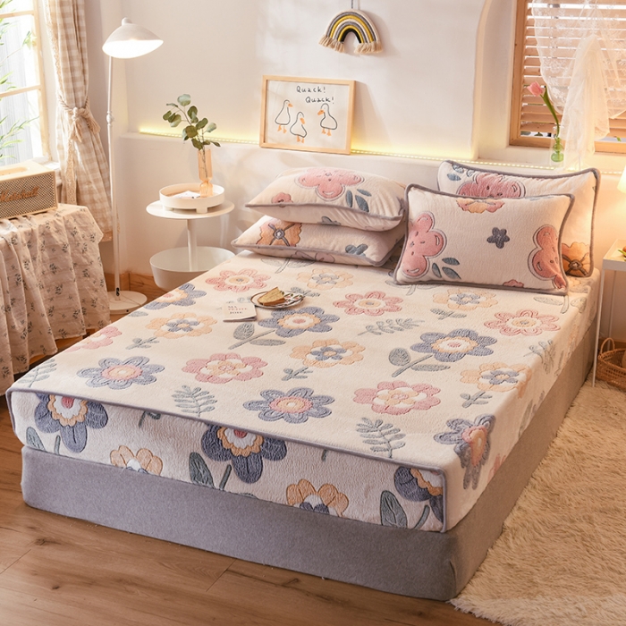 91家纺网 家纺一手货源 找家纺 甜之梦 2025新款310g雪花绒单品床笠 锦上添花