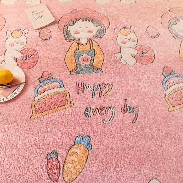 91家纺网 家纺一手货源 找家纺 甜之梦 2025新款310g雪花绒单品床笠 小丸子