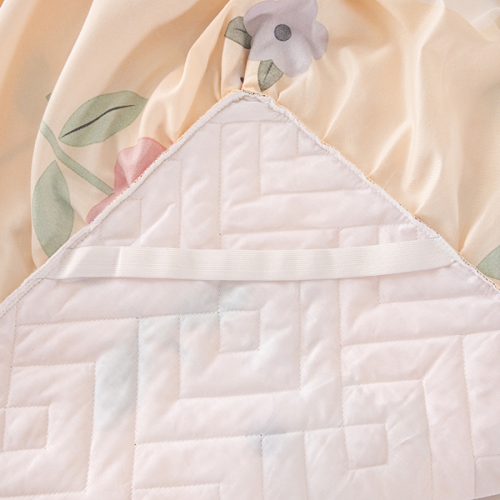 91家纺网 家纺一手货源 找家纺 纽缦 2020新款加厚磨毛单件夹棉床裙 春风里