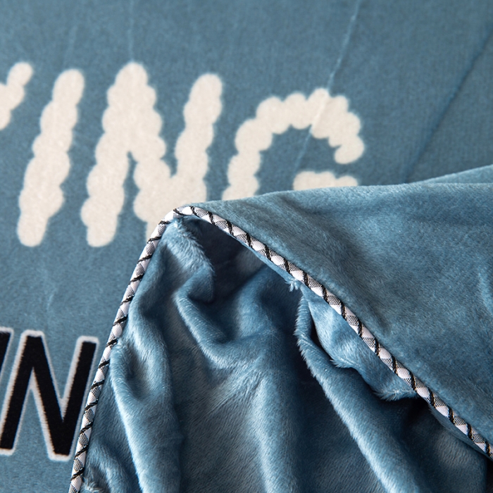 91家纺网 家纺一手货源 找家纺 纽缦 2020新款绒单层床裙 陌上花颜蓝