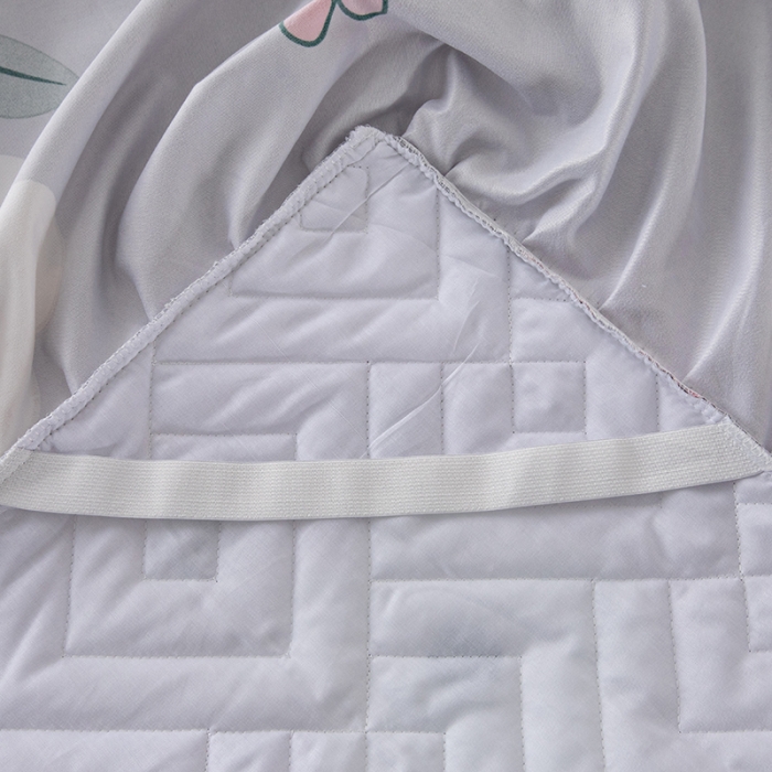 91家纺网 家纺一手货源 找家纺 纽缦 2020新款加厚磨毛单件夹棉床裙 芳菲年华