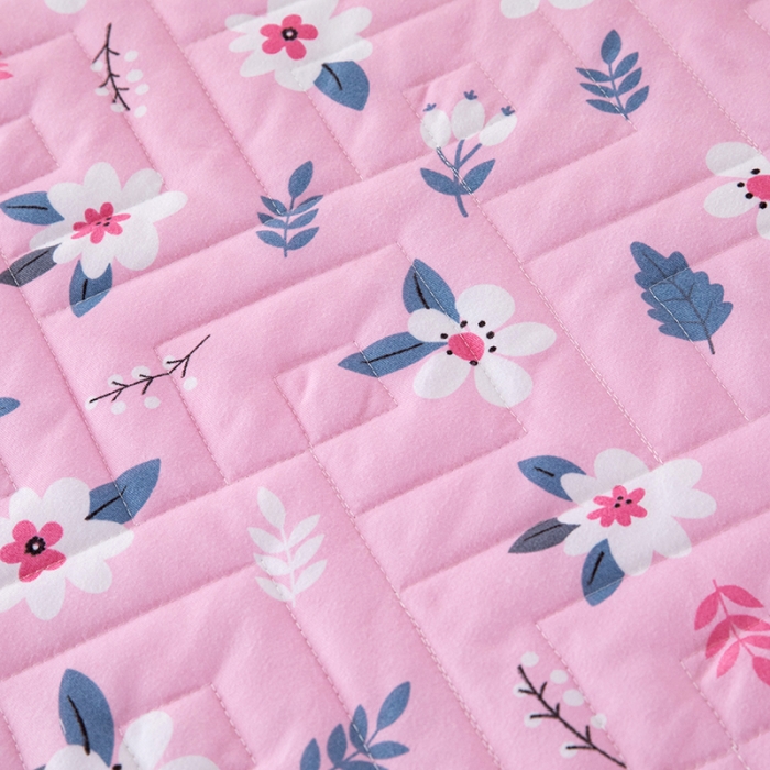 91家纺网 家纺一手货源 找家纺 纽缦 2020新款加厚磨毛单件夹棉床裙 漫漫花香