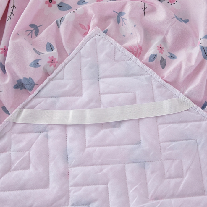 91家纺网 家纺一手货源 找家纺 纽缦 2020新款加厚磨毛单件夹棉床裙 漫漫花香