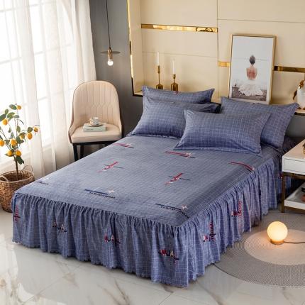 纽缦 2020新款绒单层床裙 郡布里