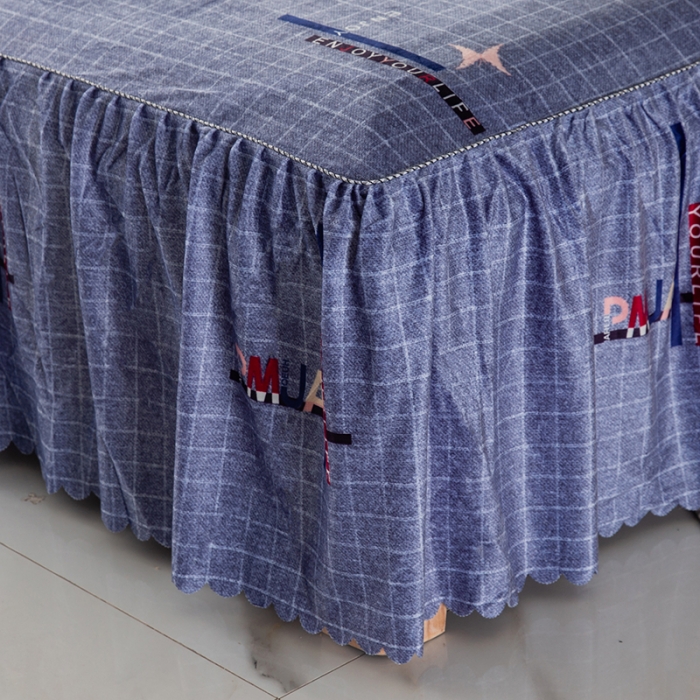 91家纺网 家纺一手货源 找家纺 纽缦 2020新款绒单层床裙 郡布里