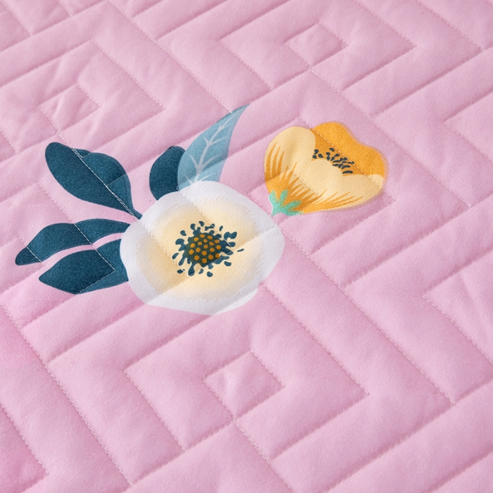 91家纺网 家纺一手货源 找家纺 纽缦 2020新款加厚磨毛单件夹棉床裙 美丽人生