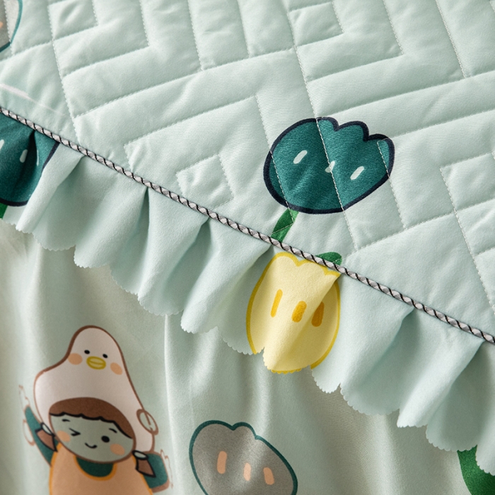 91家纺网 家纺一手货源 找家纺 纽缦 2020新款加厚磨毛单件夹棉床裙 梦想秀