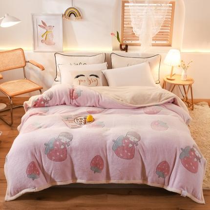 91家纺网 家纺一手货源 找家纺 （总）甜之梦 2025新款310g雪花绒单品多功能毛毯被套