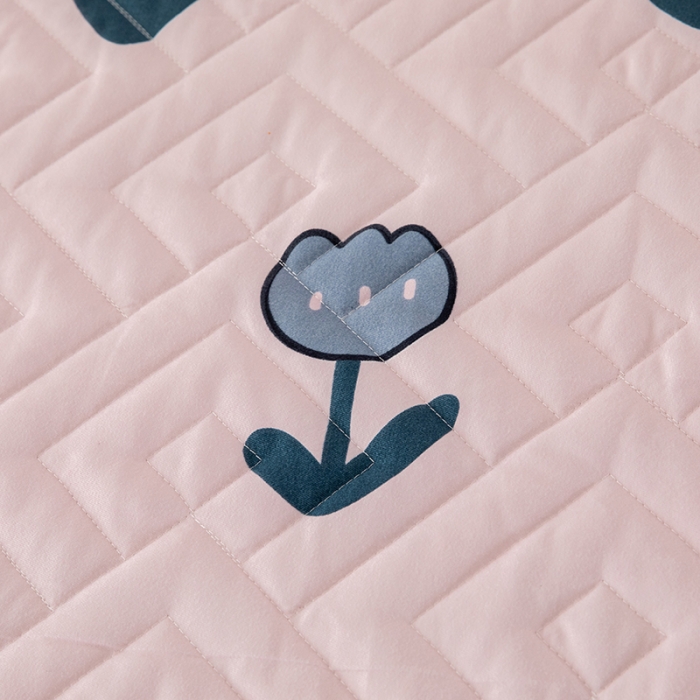 91家纺网 家纺一手货源 找家纺 纽缦 2020新款加厚磨毛单件夹棉床裙 梦想秀粉