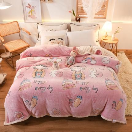 91家纺网 家纺一手货源 找家纺 （总）甜之梦 2025新款310g雪花绒单品多功能毛毯被套