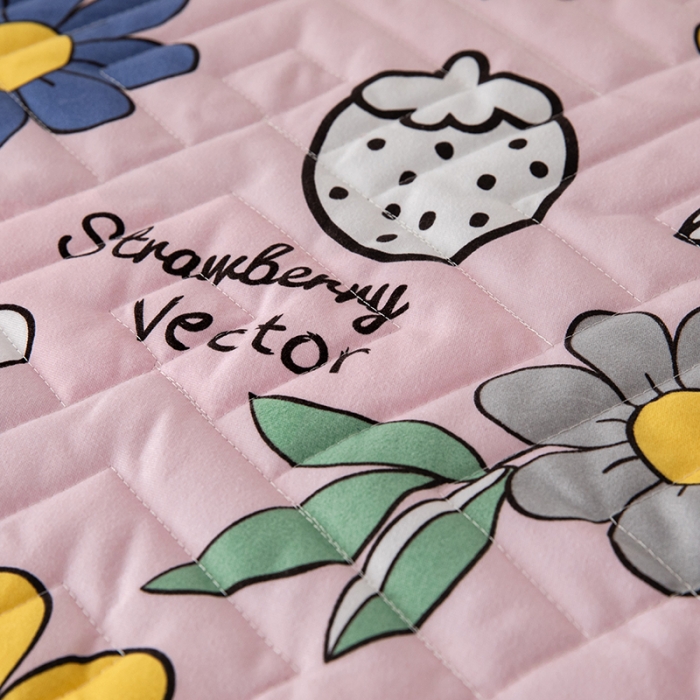 91家纺网 家纺一手货源 找家纺 纽缦 2020新款加厚磨毛单件夹棉床裙 轻歌时光