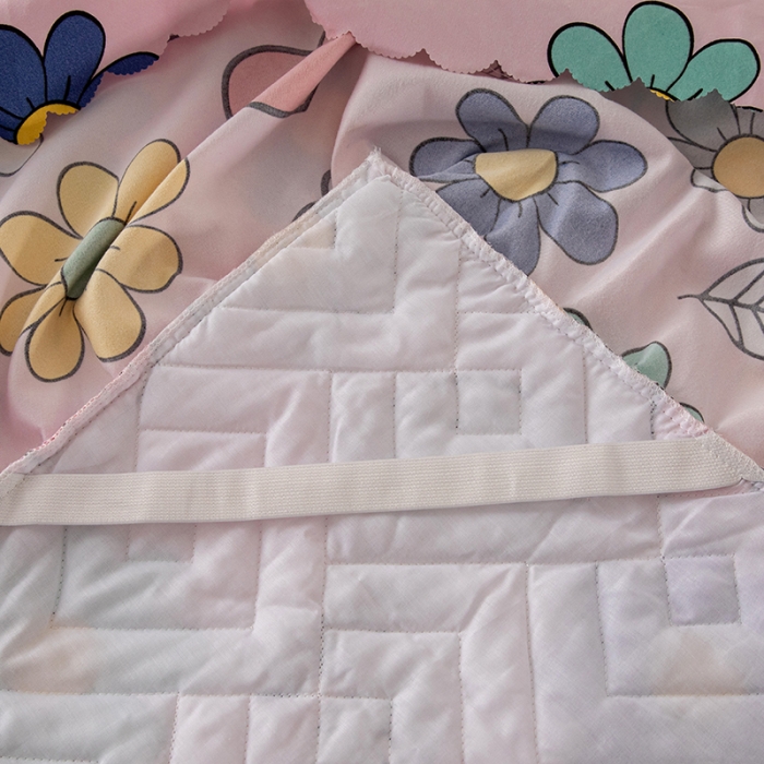 91家纺网 家纺一手货源 找家纺 纽缦 2020新款加厚磨毛单件夹棉床裙 轻歌时光