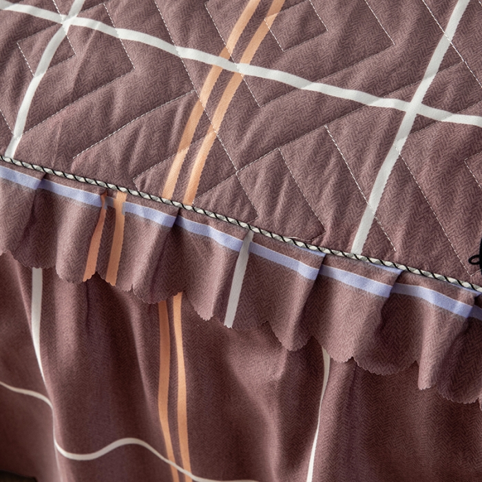 91家纺网 家纺一手货源 找家纺 纽缦 2020新款加厚磨毛单件夹棉床裙 随想