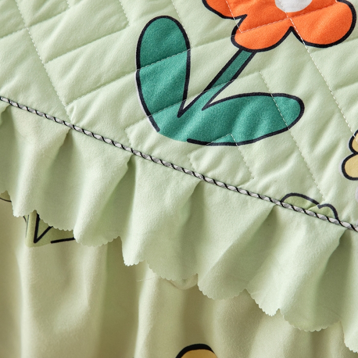 91家纺网 家纺一手货源 找家纺 纽缦 2020新款加厚磨毛单件夹棉床裙 童年乐园