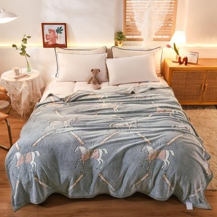 91家纺网 家纺一手货源 找家纺 甜之梦 2025新款310g雪花绒单品毛毯 马到成功