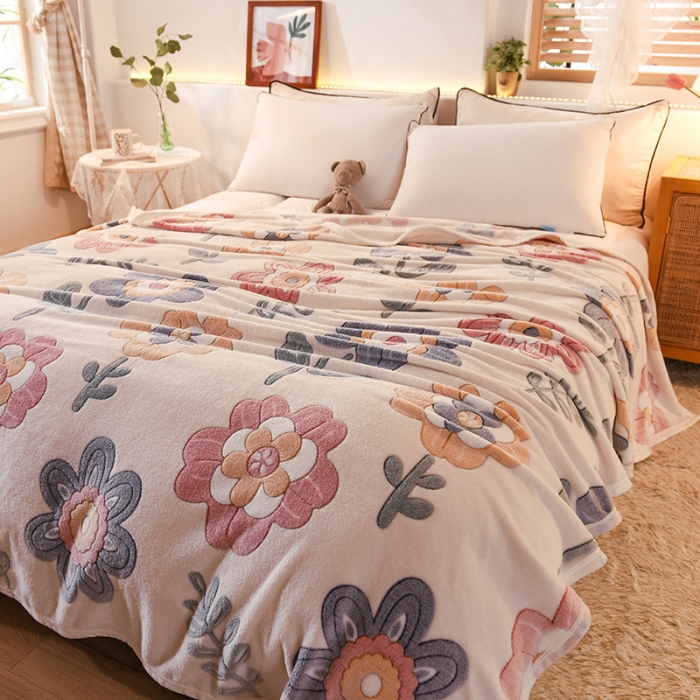 91家纺网 家纺一手货源 找家纺 甜之梦 2025新款310g雪花绒单品毛毯 锦上添花