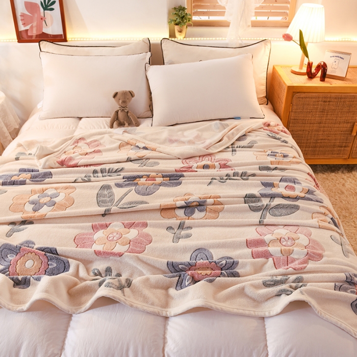 91家纺网 家纺一手货源 找家纺 甜之梦 2025新款310g雪花绒单品毛毯 锦上添花