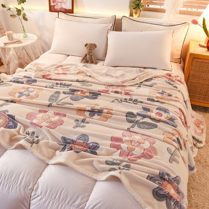 91家纺网 家纺一手货源 找家纺 甜之梦 2025新款310g雪花绒单品毛毯 锦上添花