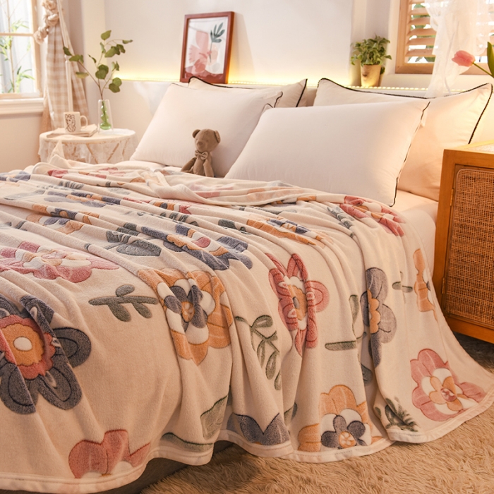 91家纺网 家纺一手货源 找家纺 甜之梦 2025新款310g雪花绒单品毛毯 锦上添花