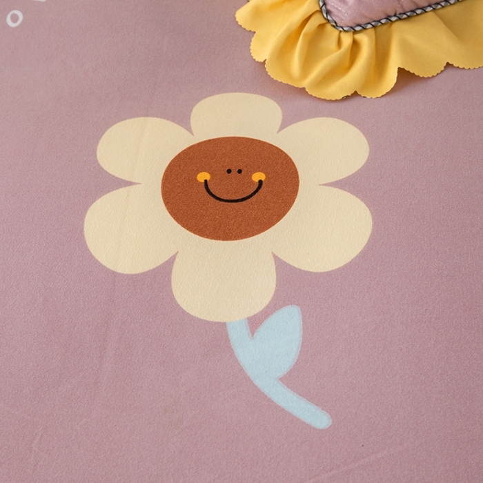 91家纺网 家纺一手货源 找家纺 纽缦 2020新款加厚磨毛床单款四件套 楚楚花颜豆沙