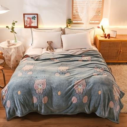 甜之梦 2025新款310g雪花绒单品毛毯 小熊维尼