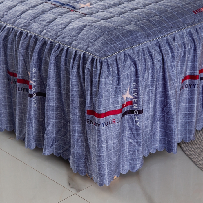 91家纺网 家纺一手货源 找家纺 纽缦 2020新款绒夹棉床裙 郡布里