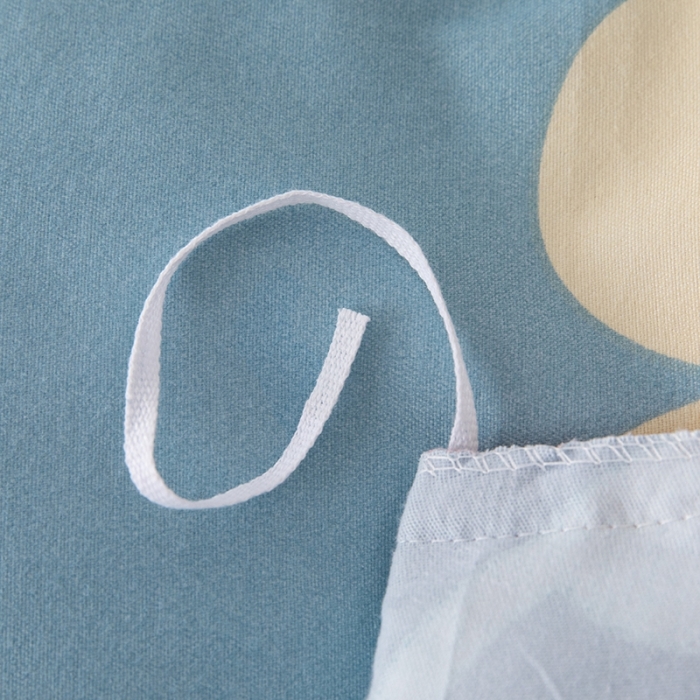 91家纺网 家纺一手货源 找家纺 纽缦 2020新款加厚磨毛床单款四件套 楚楚花颜蓝