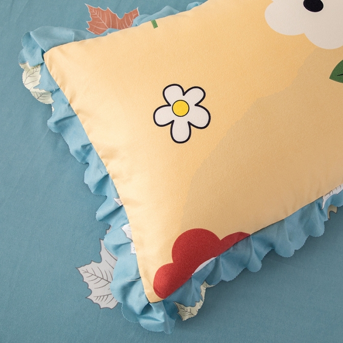 91家纺网 家纺一手货源 找家纺 纽缦 2020新款加厚磨毛床单款四件套 春风里