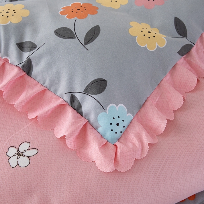 91家纺网 家纺一手货源 找家纺 纽缦 2020新款加厚磨毛床单款四件套 豆蔻年华