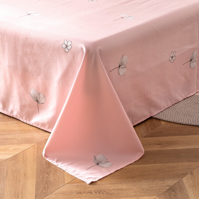 91家纺网 家纺一手货源 找家纺 纽缦 2020新款加厚磨毛床单款四件套 豆蔻年华蓝