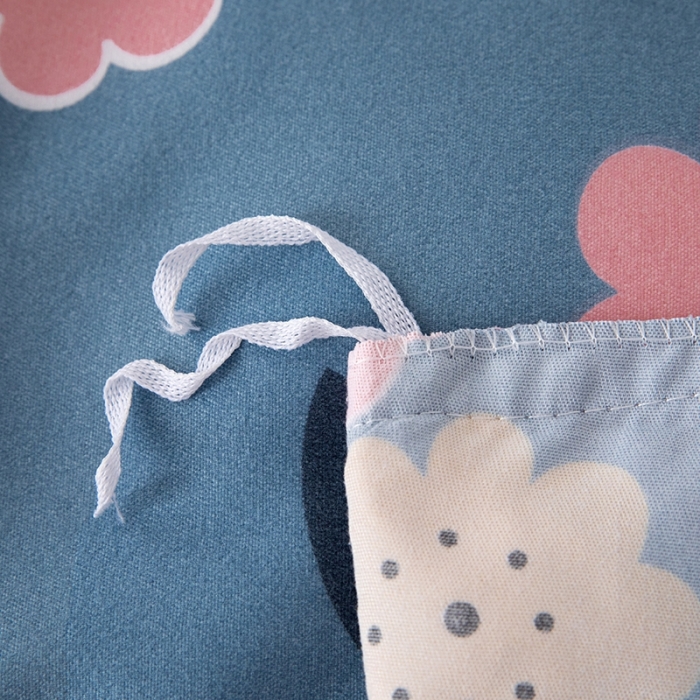 91家纺网 家纺一手货源 找家纺 纽缦 2020新款加厚磨毛床单款四件套 豆蔻年华蓝