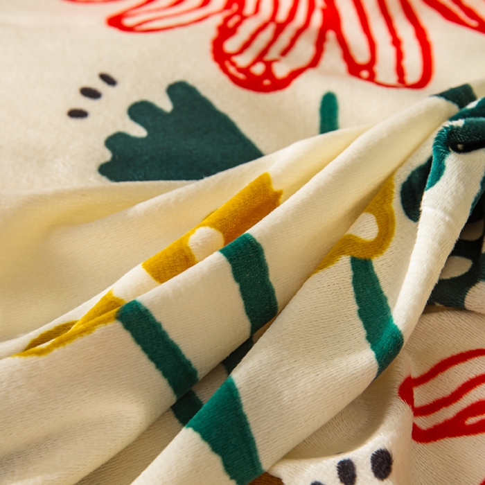 91家纺网 家纺一手货源 找家纺 纽缦 2020新款绒单层床裙四件套 花花世界