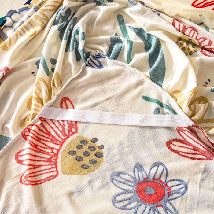 91家纺网 家纺一手货源 找家纺 纽缦 2020新款绒单层床裙四件套 花花世界