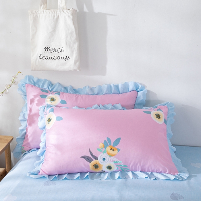 91家纺网 家纺一手货源 找家纺 纽缦 2020新款加厚磨毛床单款四件套 美丽人生